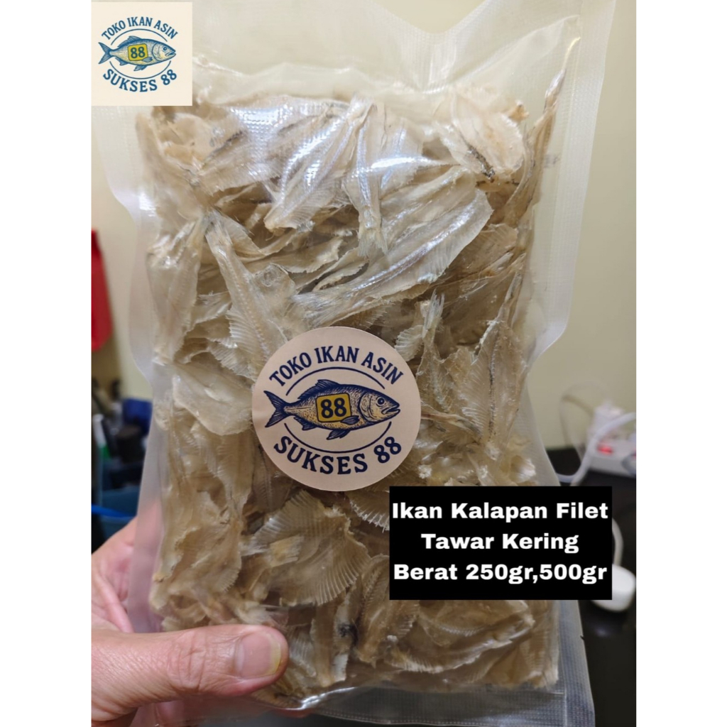 

Ikan Kalapan Filet Tawar Kering 250gr / 500gr | Filet Ikan Tipis Siap Goreng & Balado | Kualitas Premium