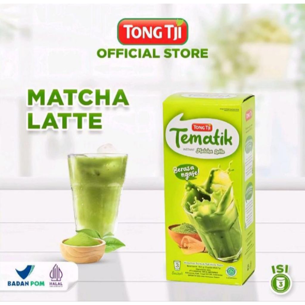

Tong Tji Tematik Matcha Latte isi 3