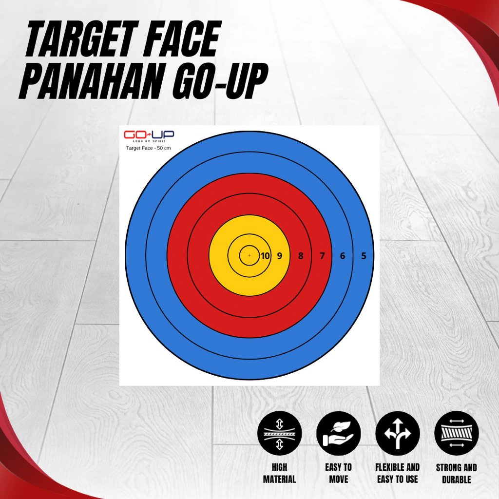 Go-Up Target Face / Target Panah / Face target / 50x50cm / 80x80cm /100x100cm / Sasaran Panahan / Ta
