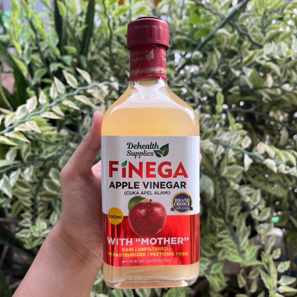

Dehealth Supplies Finega Apple Vinegar With Mother Cuka Apel Botol Kaca 500ml
