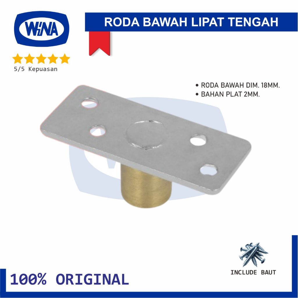 Roda Bawah Lipat Tengah Wina Penyeimbang Pintu Sliding & Roda Bawah Pintu Lipat Tengah