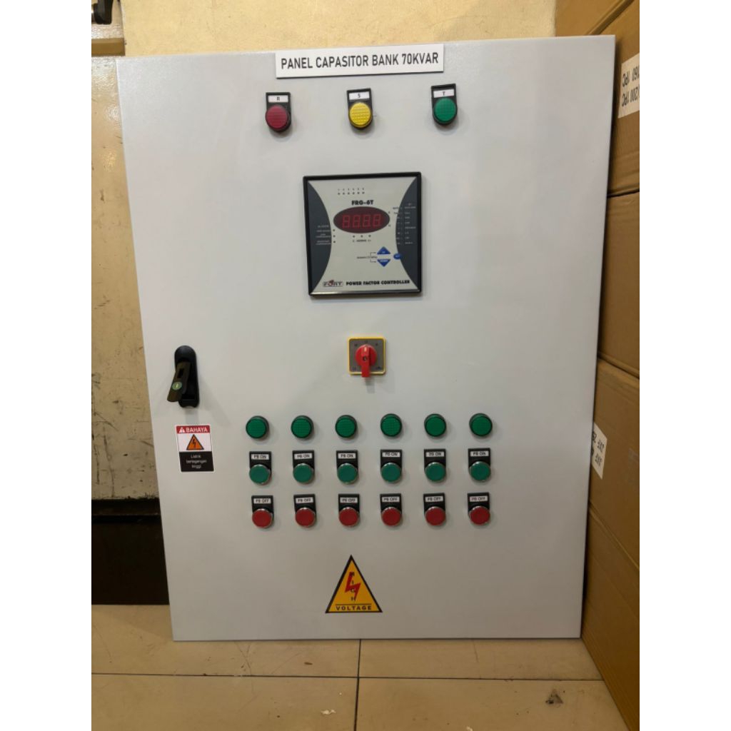 PANEL CAPASITOR BANK 70kvar 6 Step