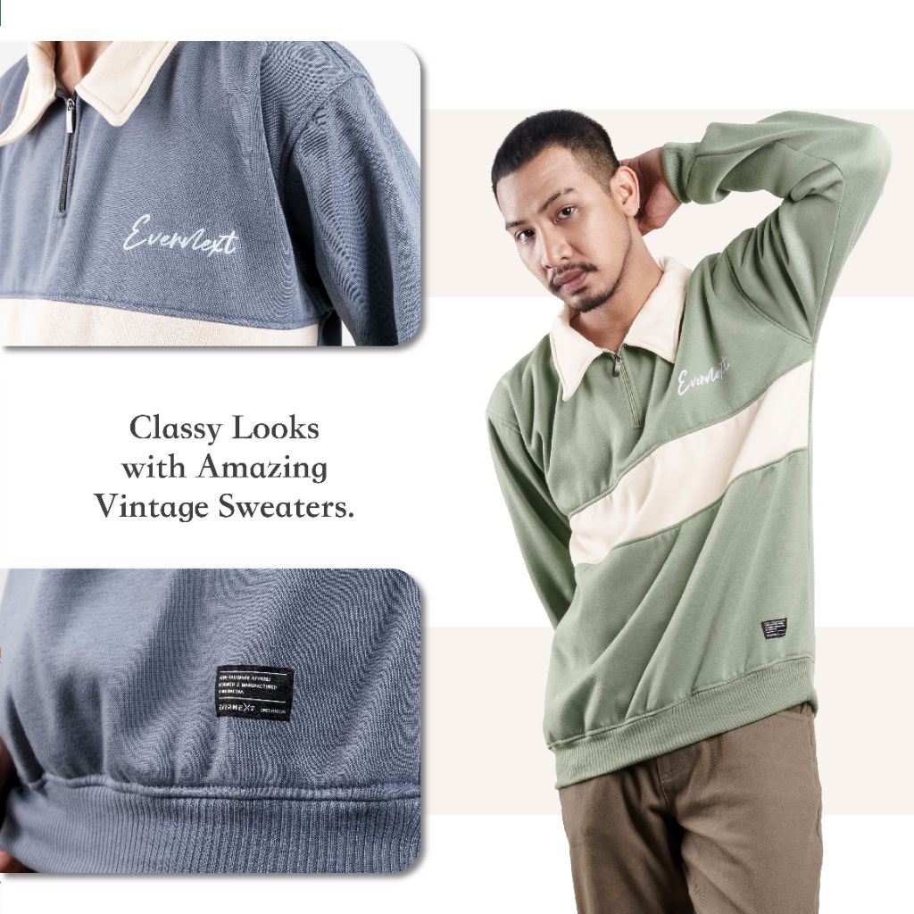 sweater pria polos sweater pria vintage sweater pria lengan panjang