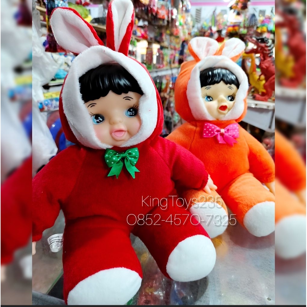 Boneka Manusia Mainan Anak Perempuan Girl Bentuk Bayi Ukuran +-45cm Baju Lucu Imut Kado Pontianak