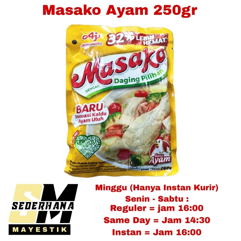 

Masako Ayam 250gr / Bumbu Penyedap Cap Masako Rasa Ayam 250 gr