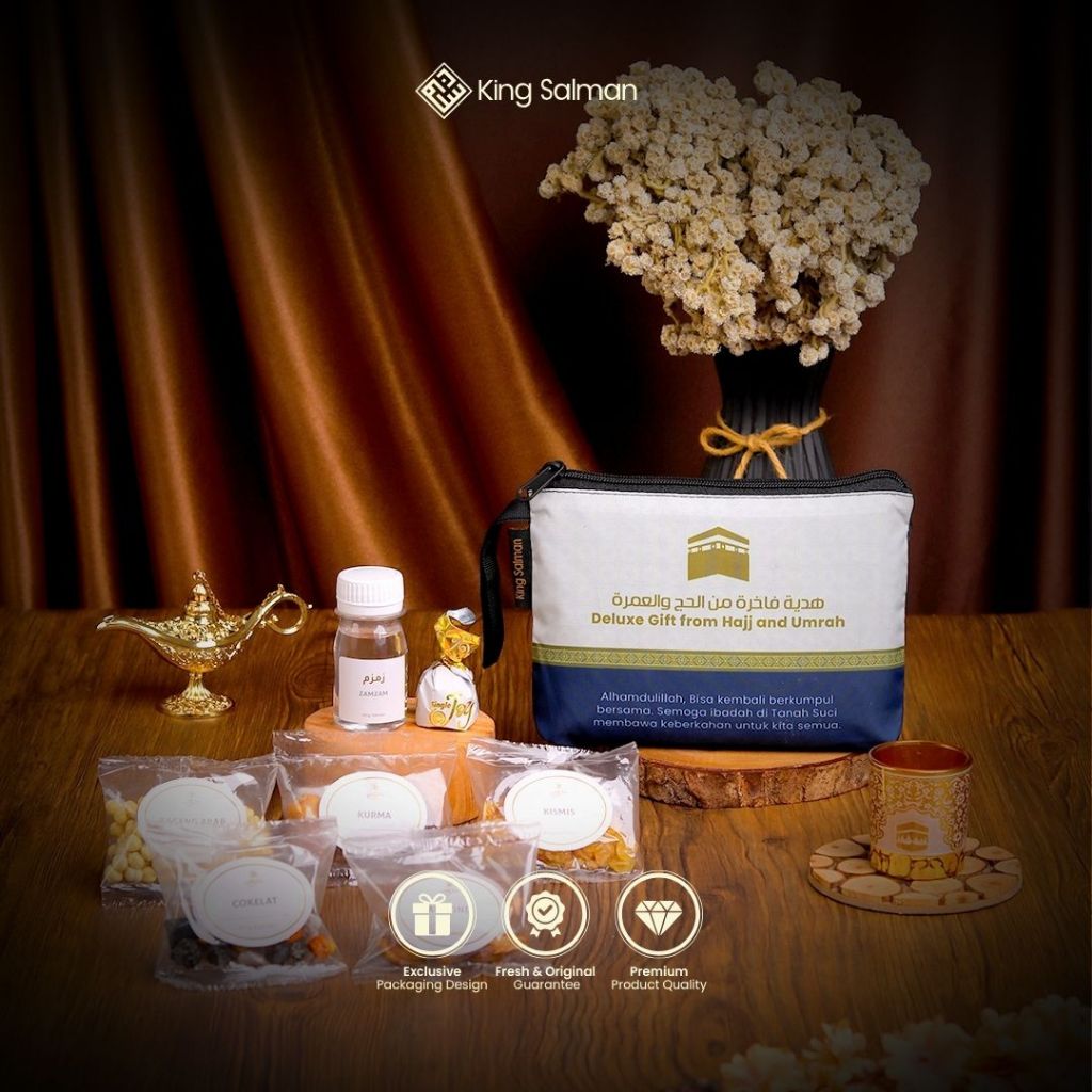 

King Salman - Oleh-Oleh Haji & Umroh MARWAH Navy Pouch Non-Custom