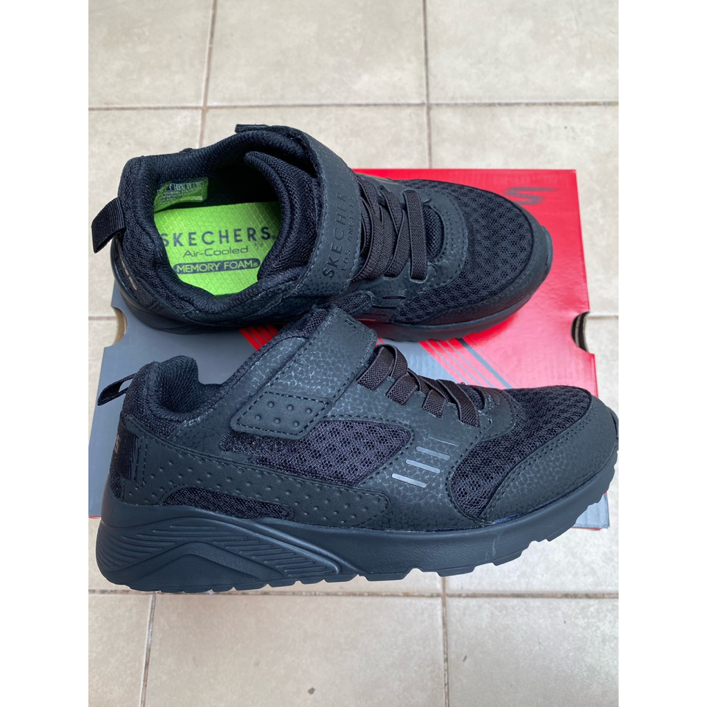 Sepatu Anak Skechers Uno Lite Zelton Full black kids original