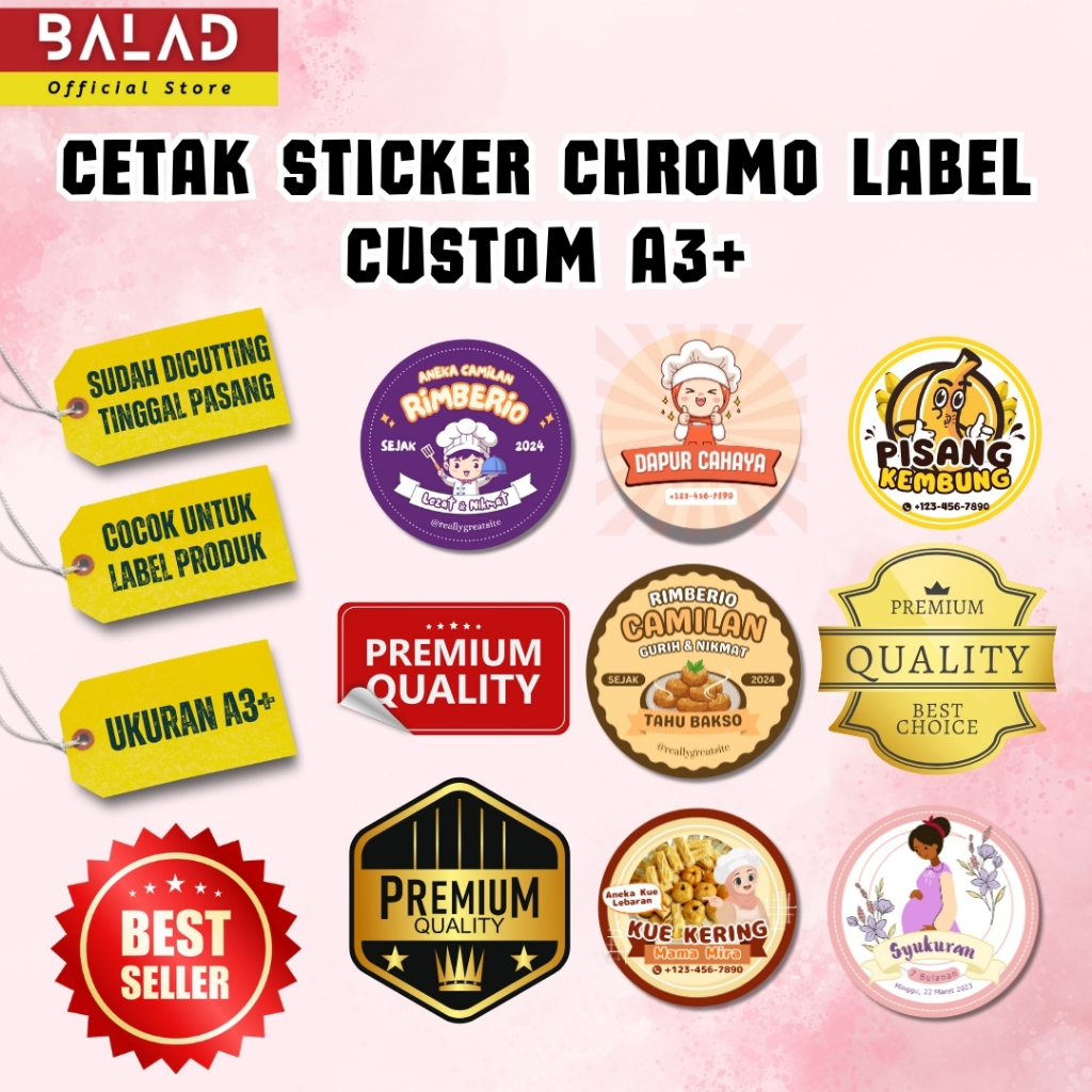 

Cetak Stiker CHROMO A3+ Cutting Putus Die Cut / Cetak Stiker Sourvenir
