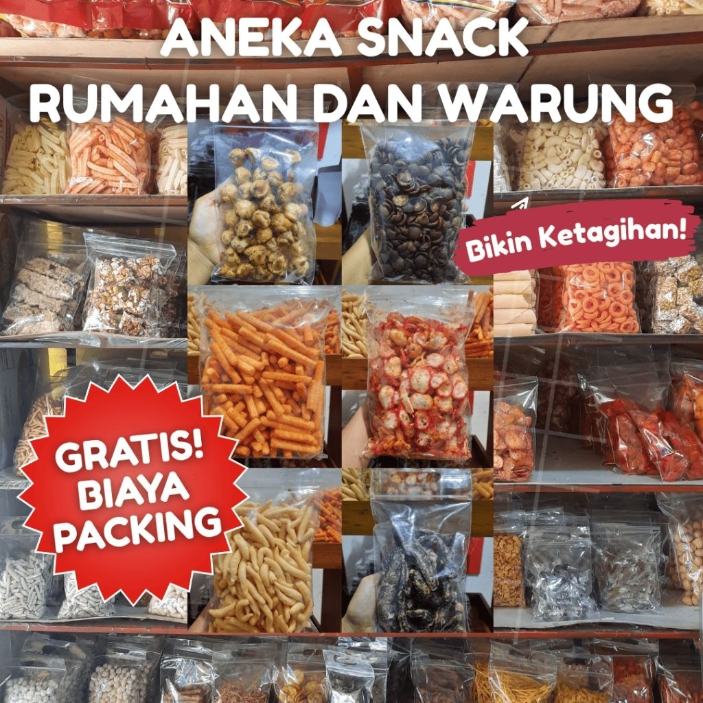

Aneka Snack Rumahan dan Warung (150gr)- Pedas Gurih & Manis - Nada Home Snack