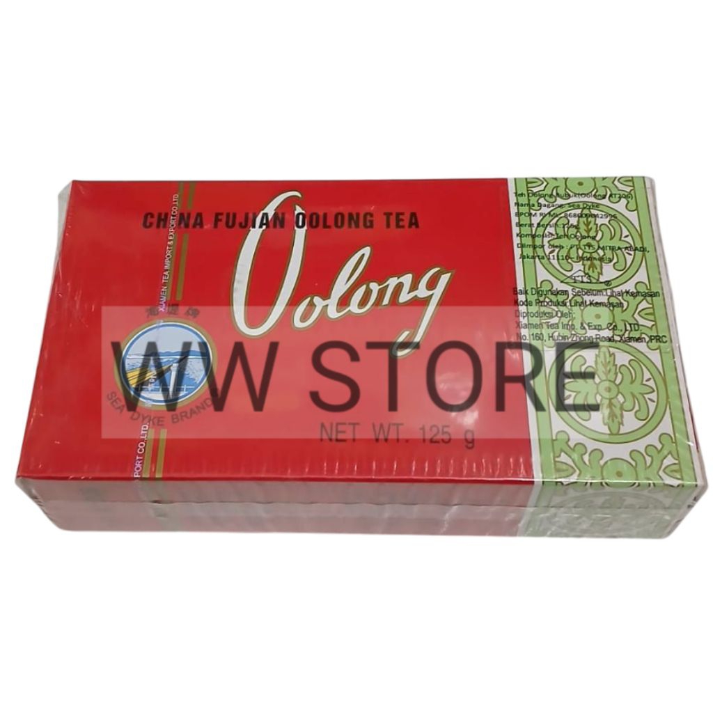 

Teh bubuk Xiamen Sea Dyke Brand CHINA FUJIAN OOLONG TEA AT206 kotak box 125g