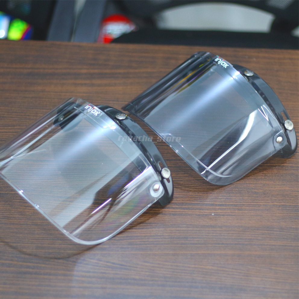 VISOR INJAK HELM RETRO | KACA HELM CARGLOSS | HELM RETRO FLAT INJAK