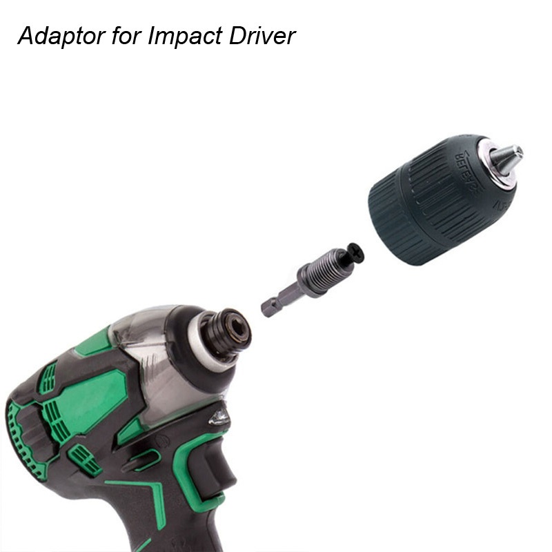 1/2 Bor Impact Wrench Kepala Bor Keyless 13mm Adapter Impact Wrench