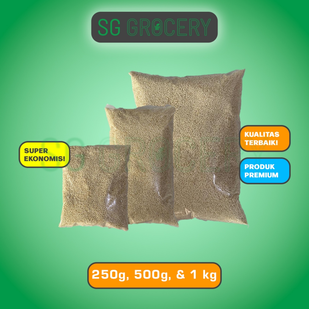 

Biji Wijen Mentah PREMIUM Repack kemasan 250 gram, 500 gram, & 1 kg - Putih, kualitas tinggi - TERMURAH!