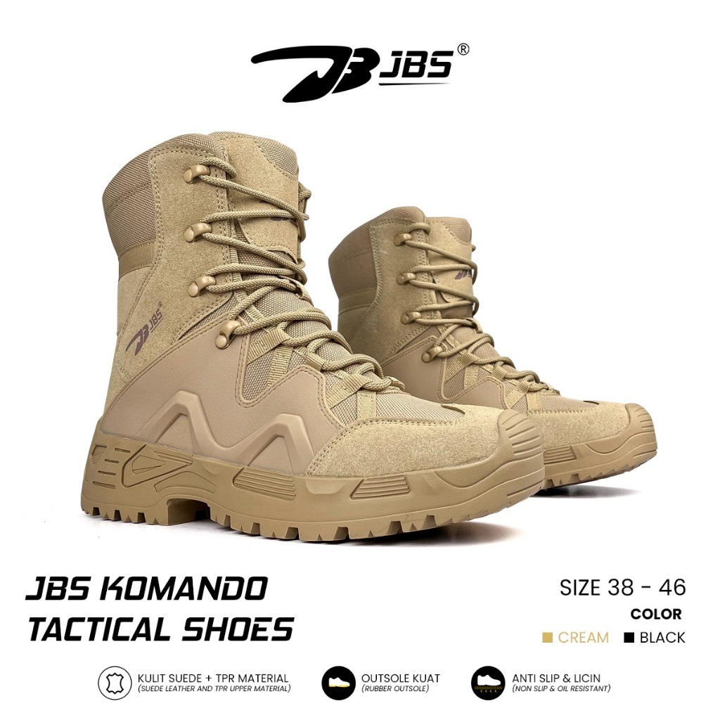 PDL Tactical Boot Sepatu Boots Tactical Tinggi 8 Inci Bahan Kulit Suede dan Cordura untuk Pria PDL S