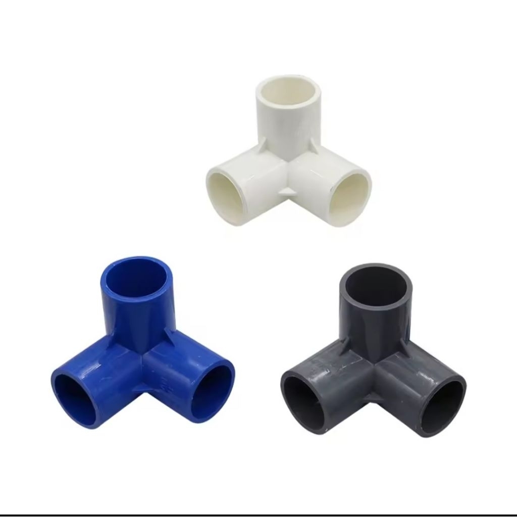 KONEKTOR PIPA 3 ARAH 25MM AJIR CONEKTOR GREEN HOUSE HYDROPONIC 1 INCH PENYAMBUNG PVC PIPA TEBAL