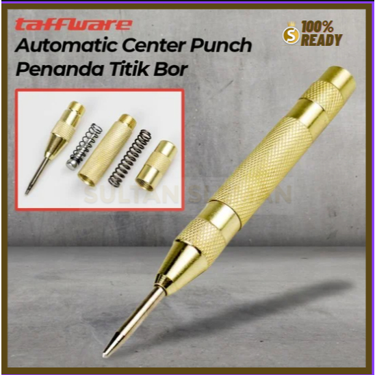 Penanda Titik Bor Automatic / Center Punch - Emas / CENTER PUNCH AUTOMATIC / Penanda Bor