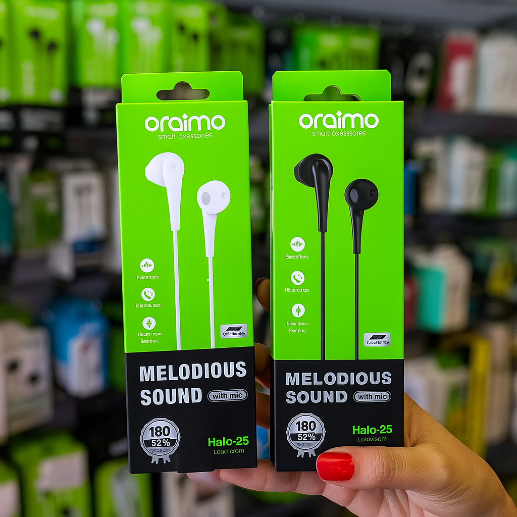 Headset ORAIMO Extra Bass OEP-E21 Original / Headset Hansfree Stereo Earphone Extra Bass ORAIMO OEP-