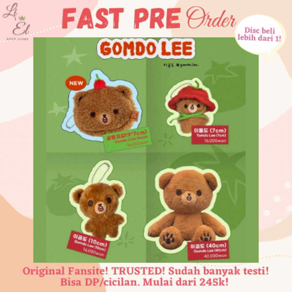 NCT HAECHAN - GOMDO LEE DOLL / Tomdo Lee Doll by gomdo_lee_ - boneka original fansite MD pouch keyri