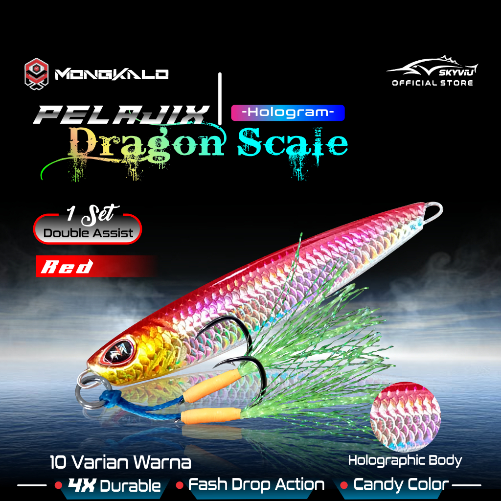 Umpan Metal Jig 30 Gram MONGKALO PELAJIX Double Assist Hook Metal Jig 30 Gram Metal Jig 30 Gram 30gr