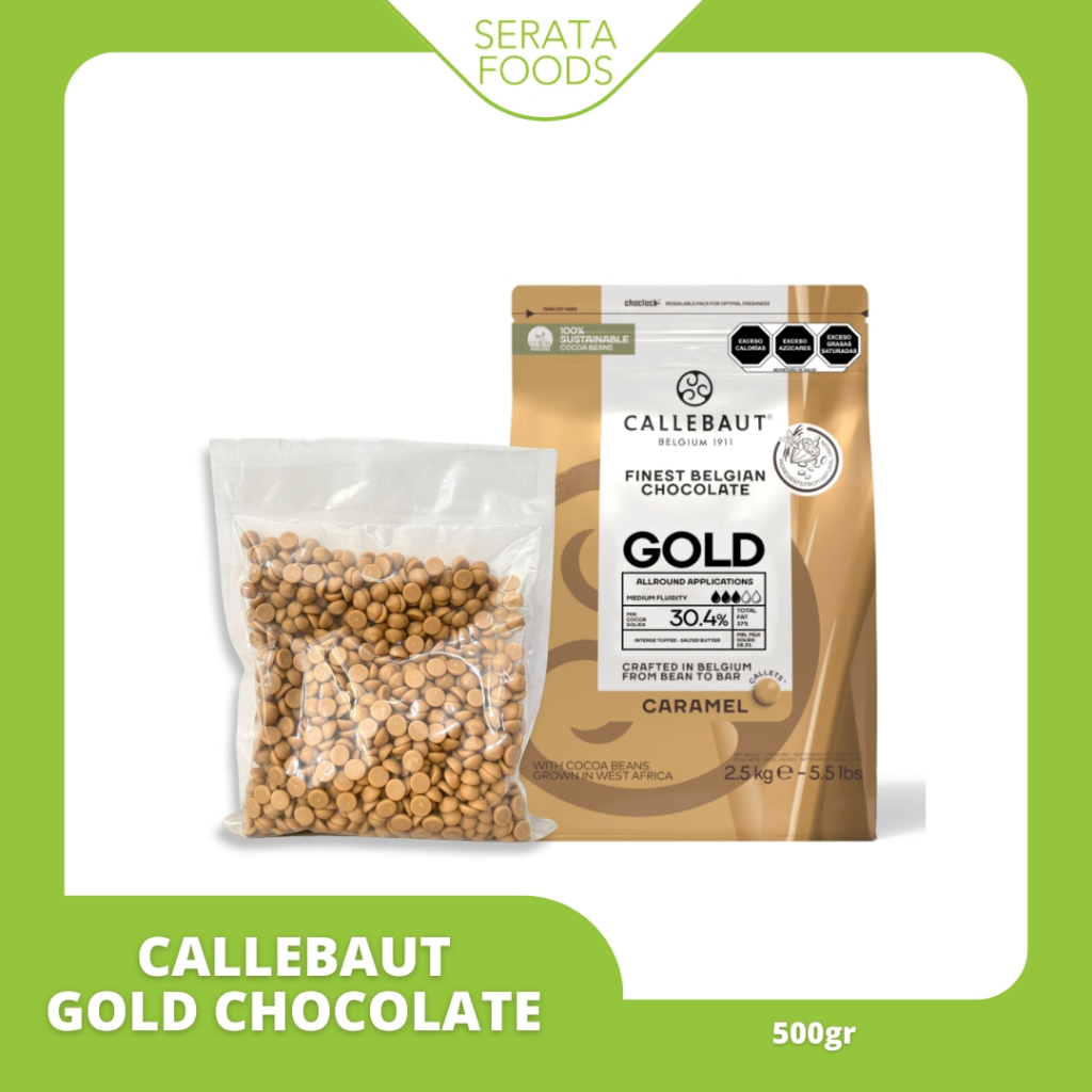 

Callebaut ICGOLD25KG Gold Chocolate 500gr Repack / Coklat Callebaut Repack