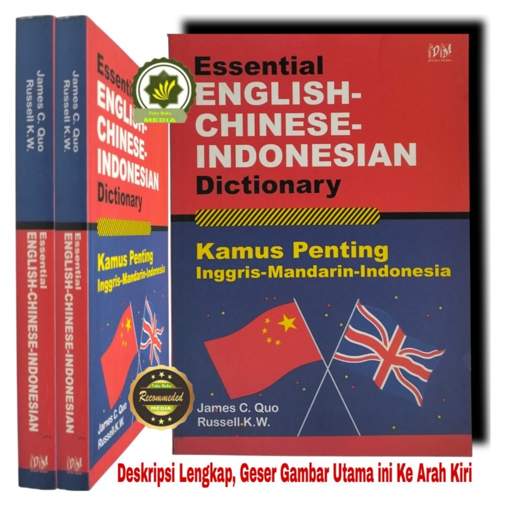 Buku KAMUS PENTING ESSENTIAL INGGRIS CHINESE (Mandarin) INDONESIA Kamus Bahasa Indonesia China Indo 