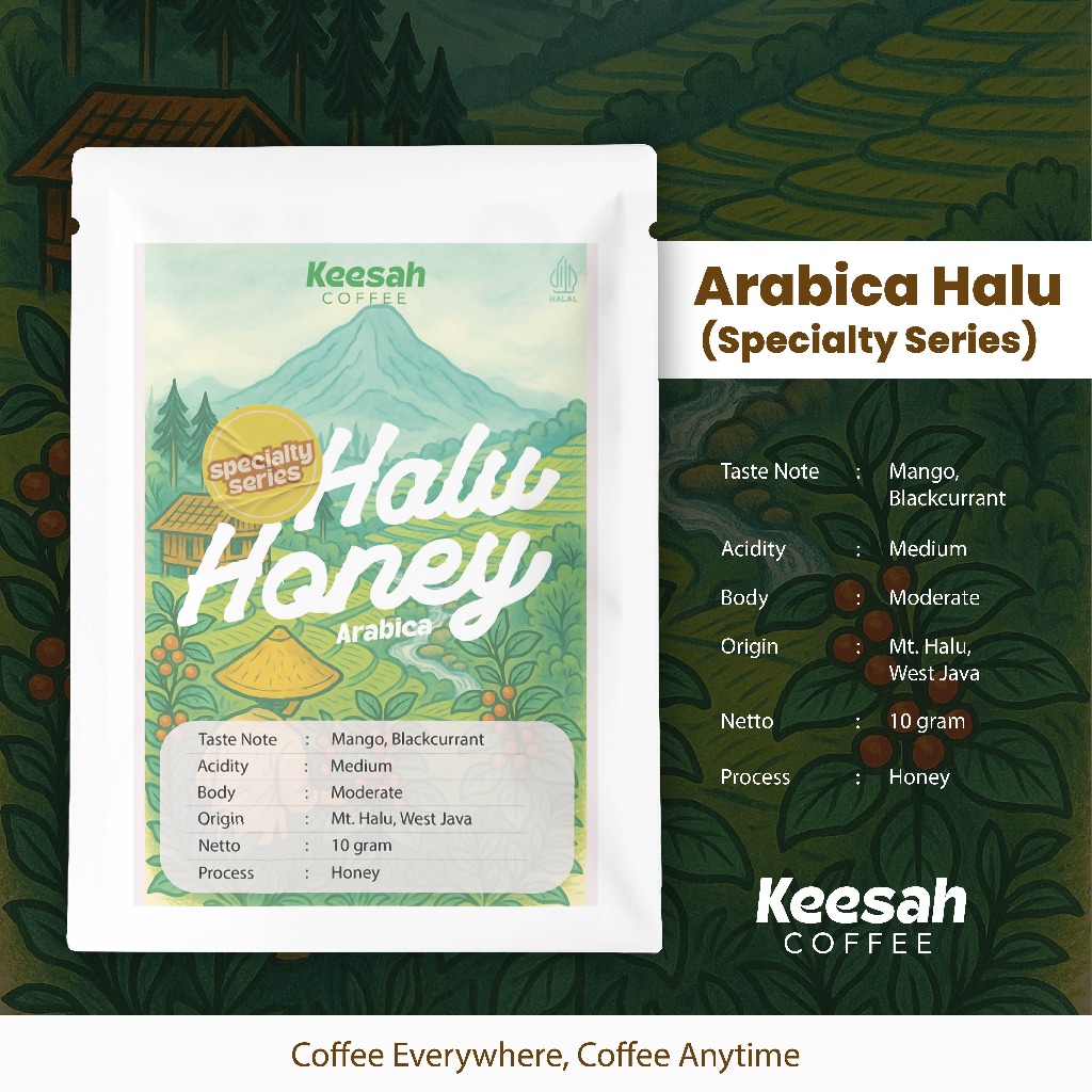

Keesah Drip Bag Coffee Arabica Halu (Specialty) Single Origin