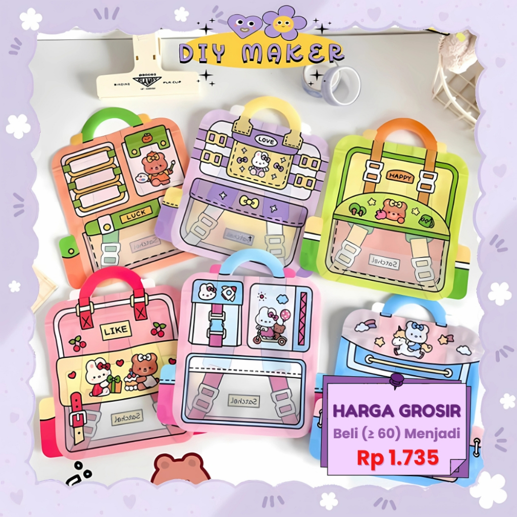 

DM Kantong Plastik Souvenir Snack Hadiah Aksesoris Zipper Lock Aesthetic Lucu Plastik Tahan Air ST08