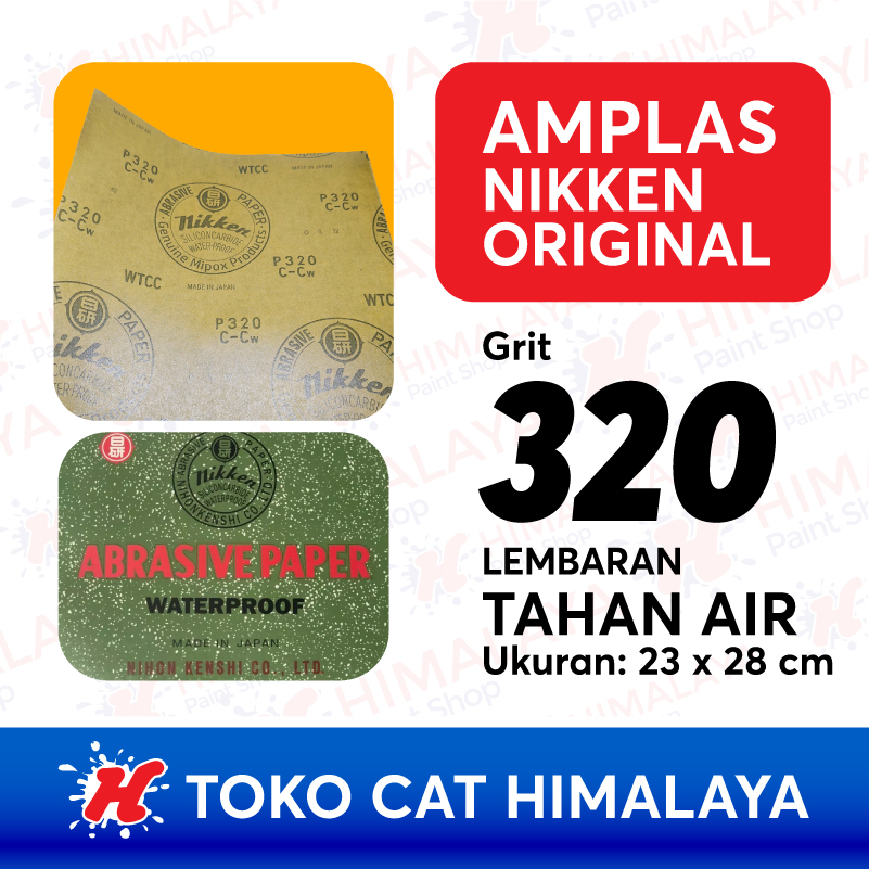 Amplas NIKKEN eceran Amplas NIKKEN No. 320 Waterproof Asli Made in Japan / original