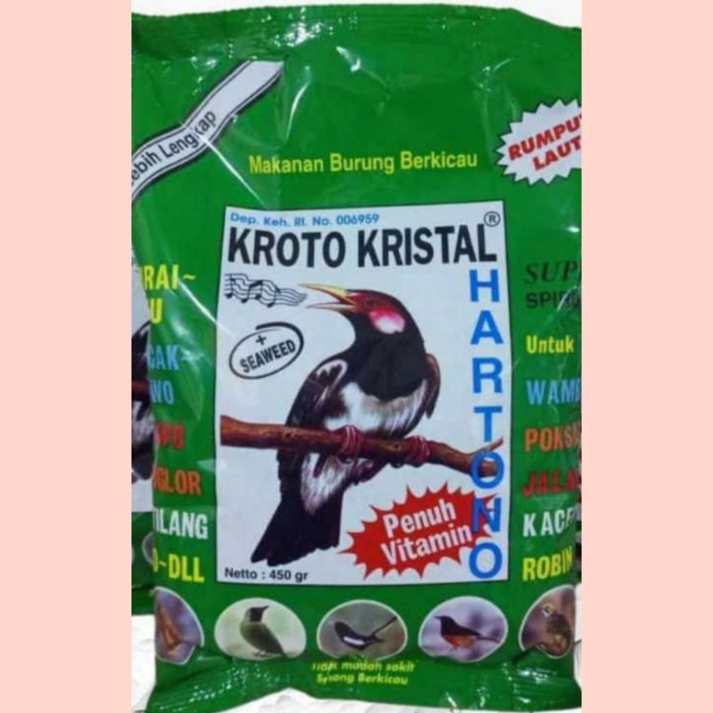 PAKAN BURUNG KROTO KRISTAL HARTONO