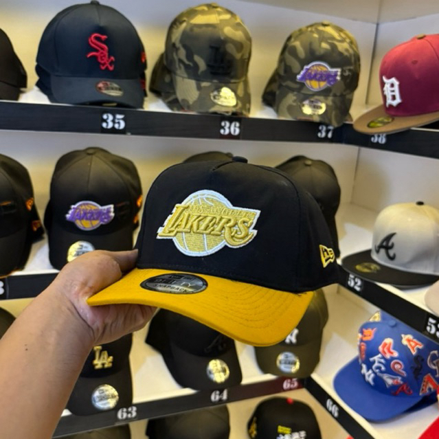 TOPI PRIA/TOPI BASEBALL LAKER HITAM KUNING