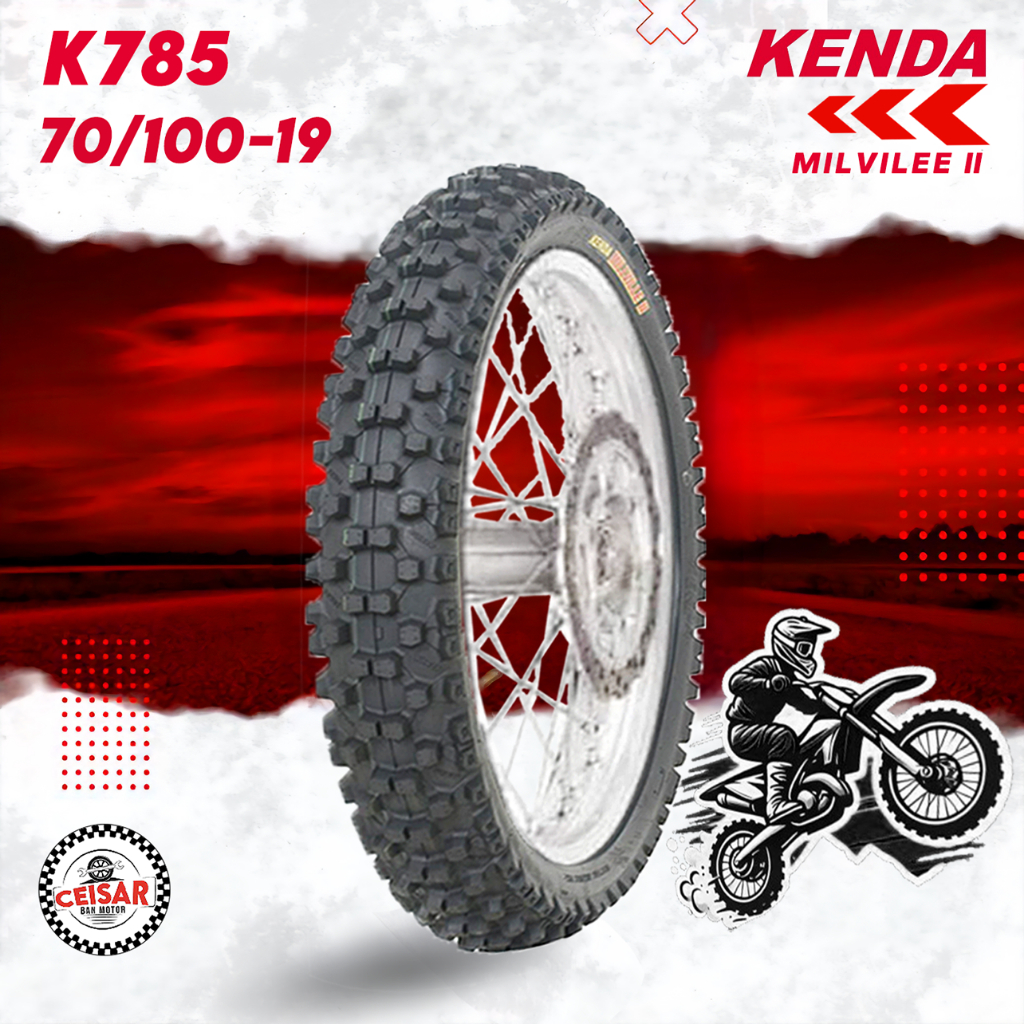 [PROMO MURAH] Ban Motor TRAIL MOTOCROSS KENDA K785 MILVILLE II 70/100 Ring 19 NON TUBELESS