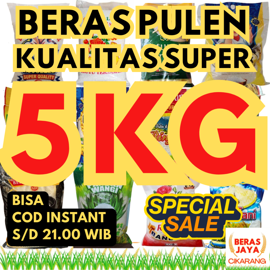 

(SPESIAL SALE SHOPEE!!) Promoo Beras Kualitas Terjamin Bersih Bebas Kutu Super Pulen 5 kg Murah