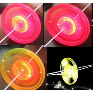 1Pcs Mainan Gasing Tarik Dengan Lampu LED Mainan Jadul 90an / Gangsing Tarik