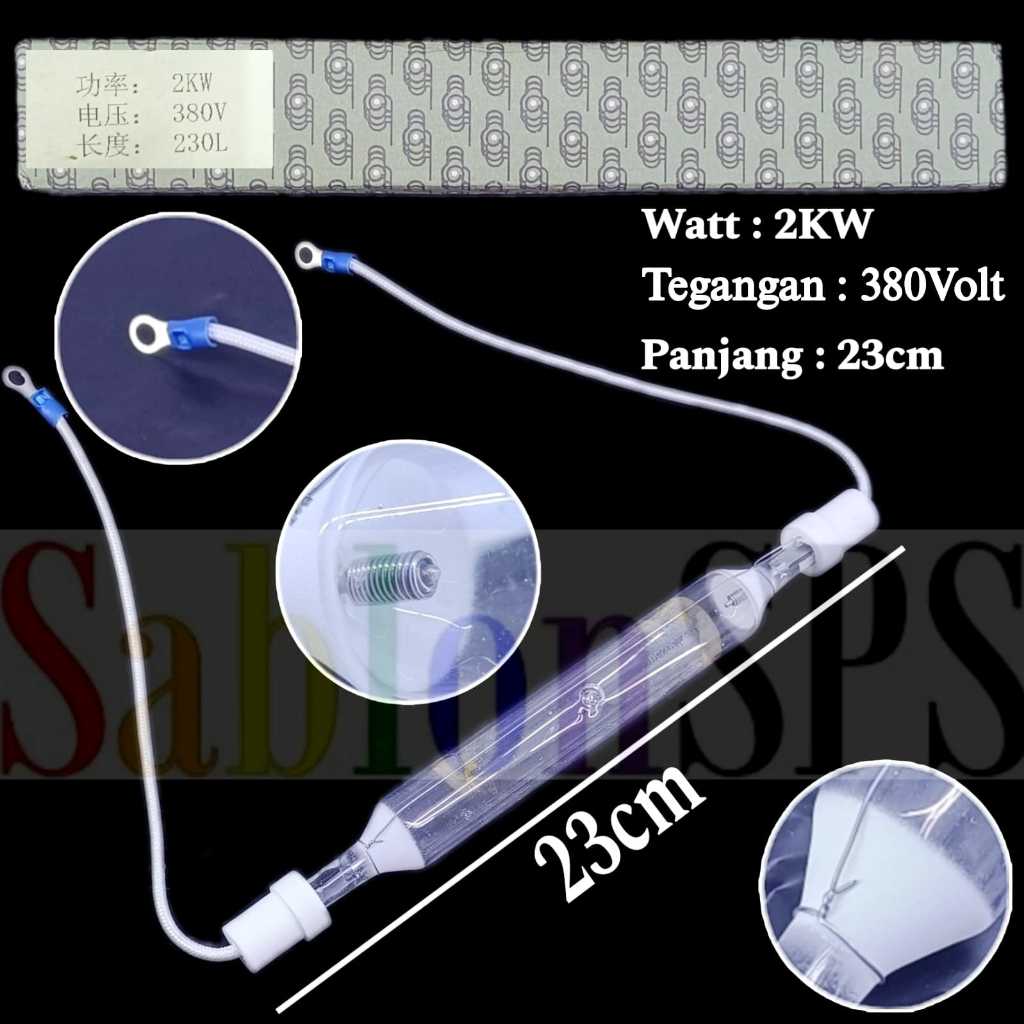 LAMPU MEJA AFDRUK 380V 23CM 2KW AFDRUK SABLON