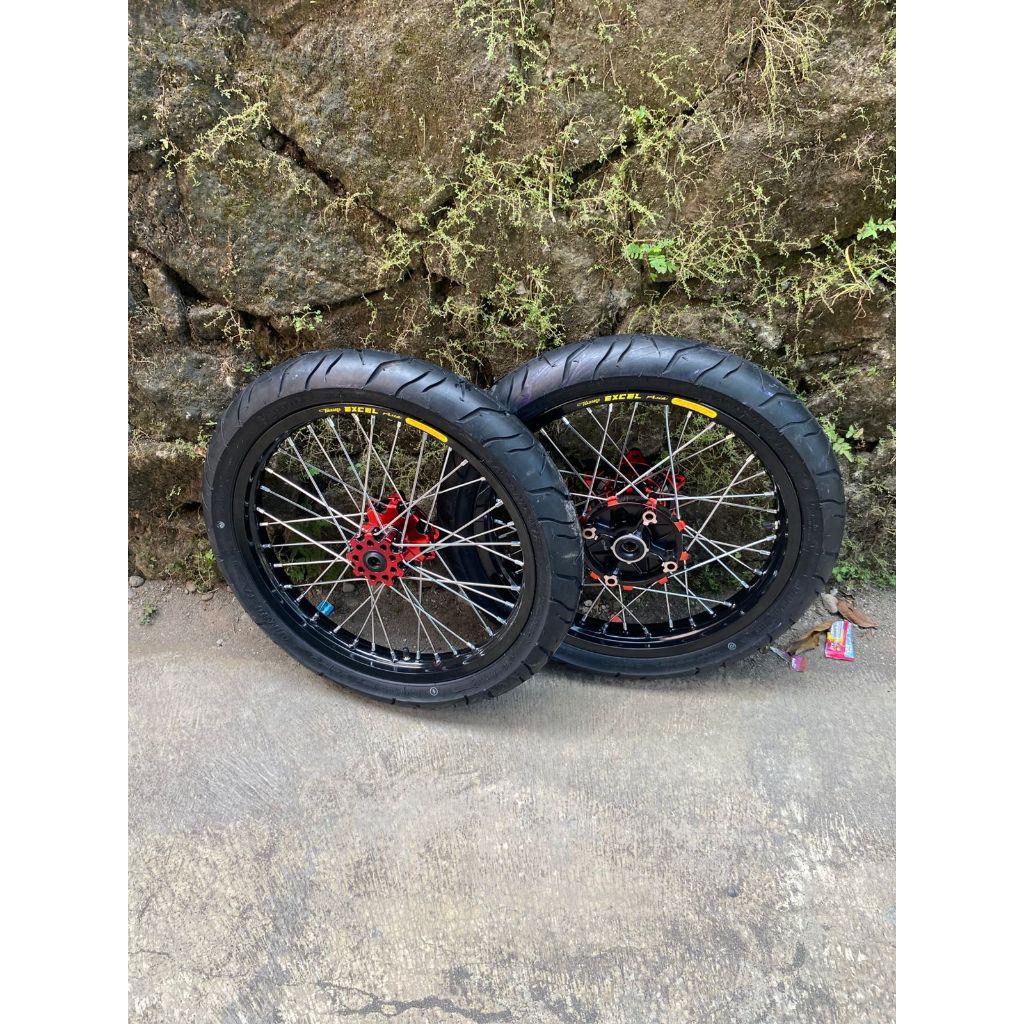 Paket Velg Semi Cacing CRF Ban Mizzle Baru Custome Takasago Excel Asia Wheelset Surex Honda CRF Ring