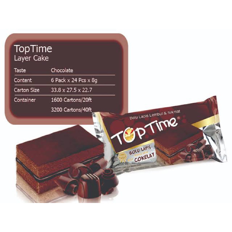 

[oddsolshop] pekanbaru/Top Time Layer Cake Chocolate 24 PCS Kue Lapis Cokelat Choco Cakes