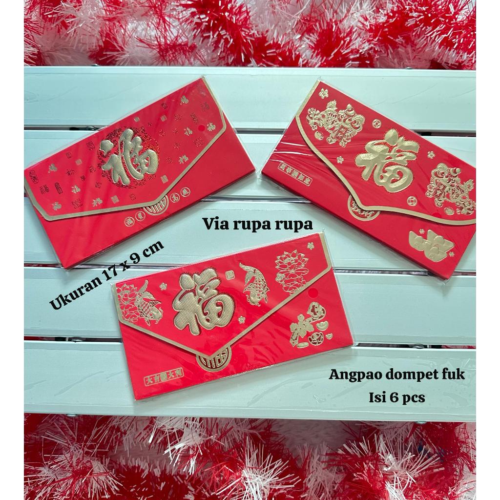 

Angpao Imlek Hoki Panjang Model Dompet / Angpao Dompet Fuk Sincia Imlek / Kertas Amplop Angpau Hong Bao Premium