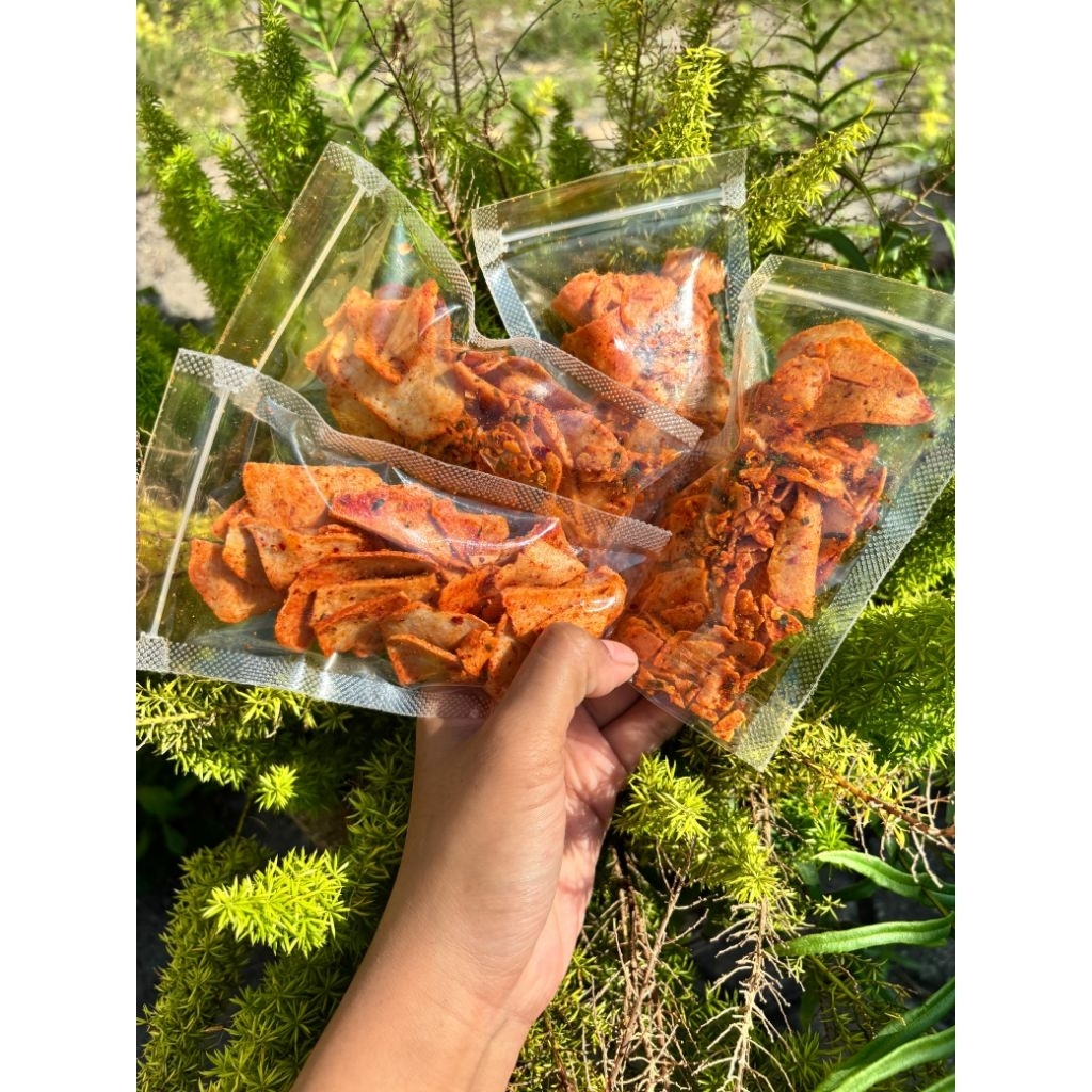 

basreng ikan 10ribu dapat 4pcs termurah,, rasa pedas manis