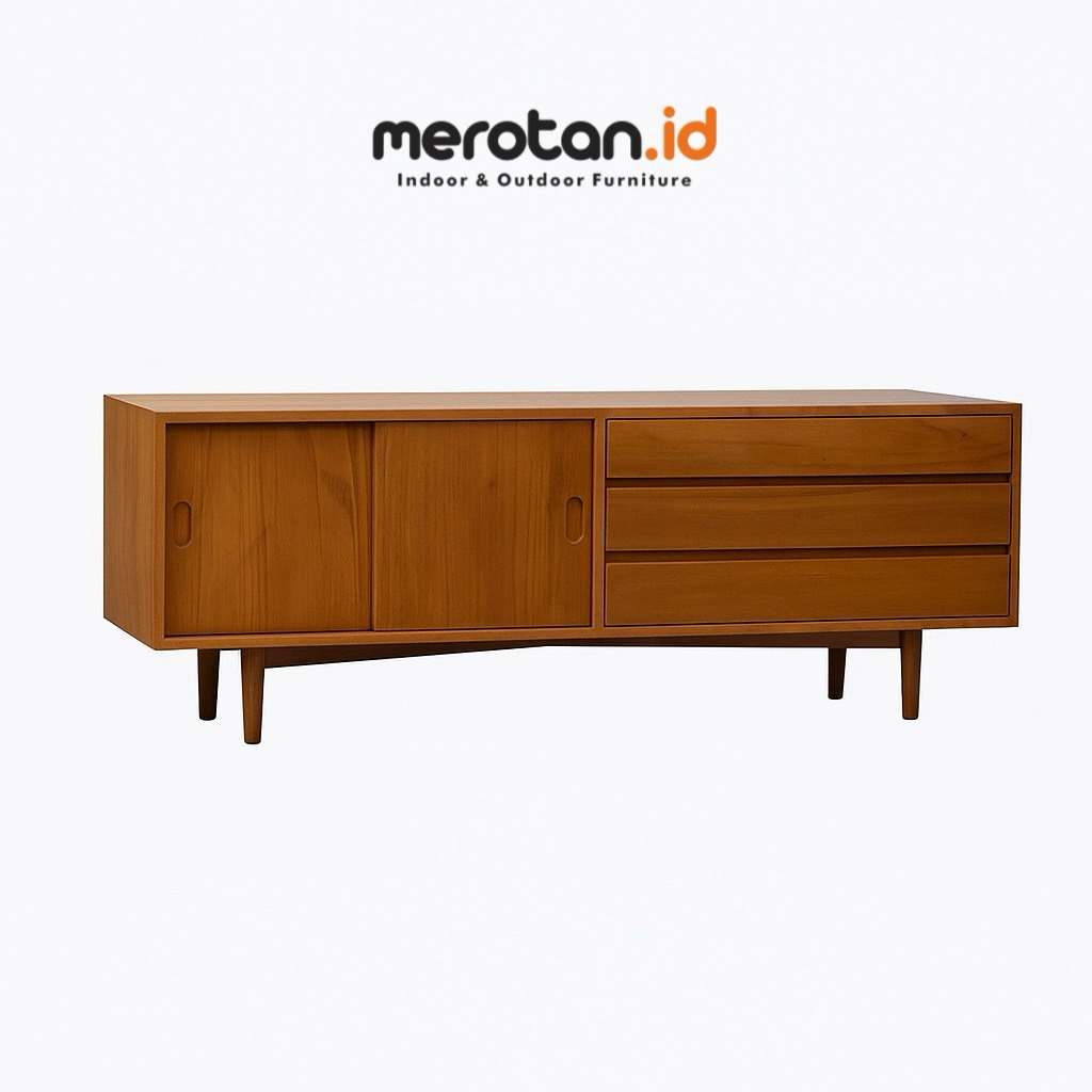 Bufet TV Minimalis Jati / Bufet Jati Retro / Bufet Pajangan