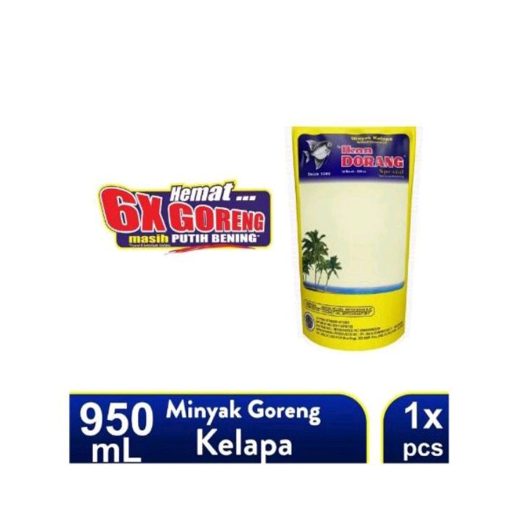

Minyak Goreng Kelapa cap Ikan Dorang 950 ml.