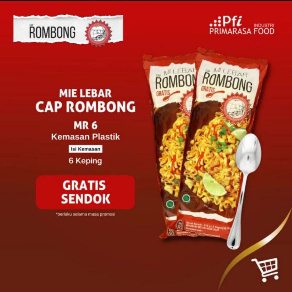 

Mie Lebar Rombong 1bal/20pack