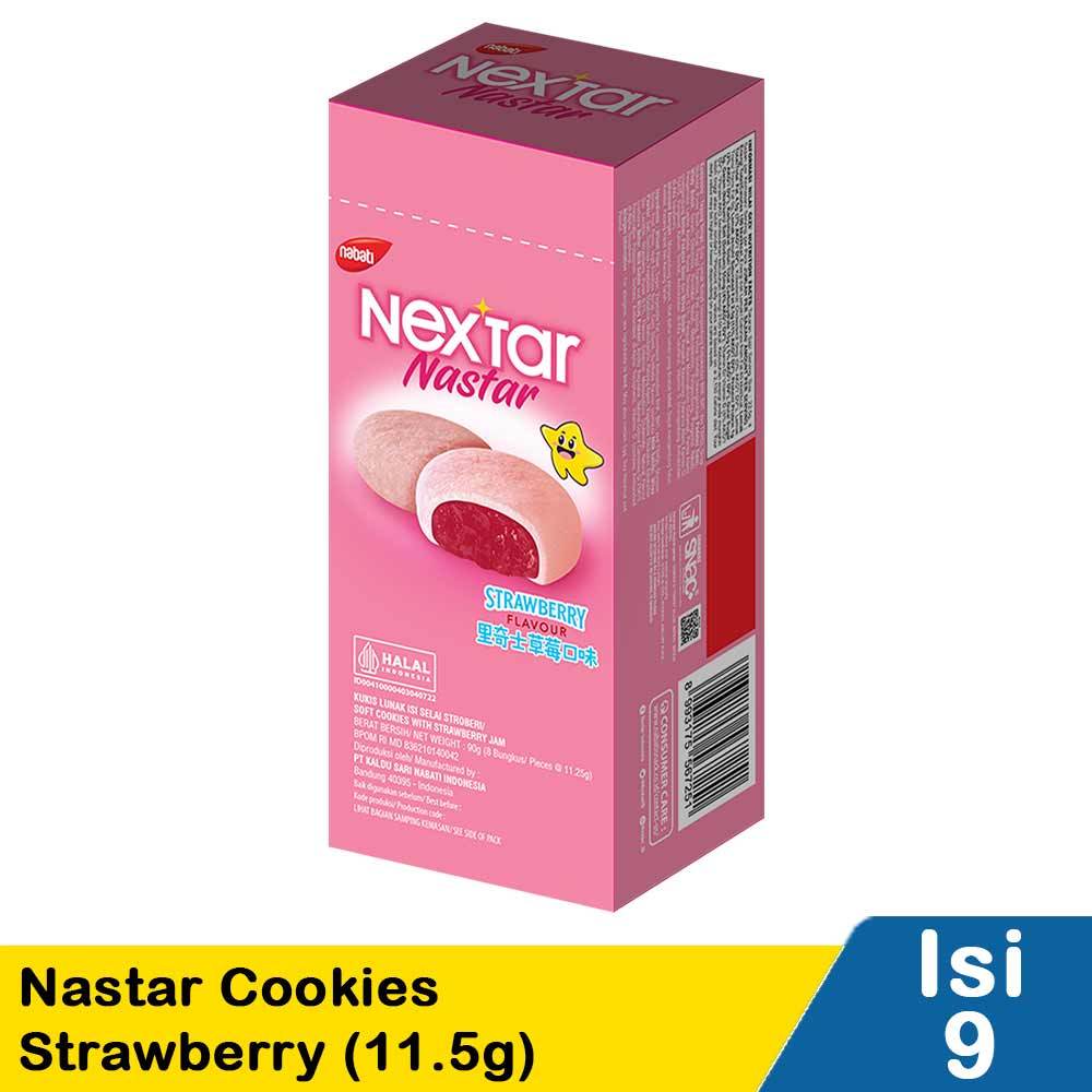 

[oddsolshop] pekanbaru/Nabati Nextar Nastar Strawberry Cookies 9 PCS 11GR Kue Kukis Lunak Stroberi