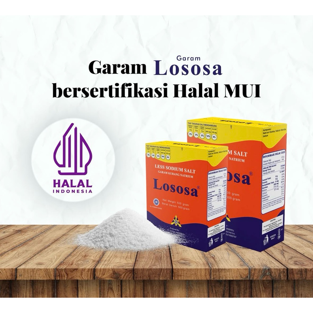 

Lososa garam sehat untuk diet dan hipertensi aman untuk seluruh keluarga 250gr rendah natrium tinggi yodium