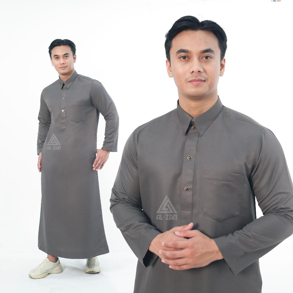 kualitas super jubah slimfit atqia jubah gamis pria muslim slimfit jubah gamis pria lengan panjang
