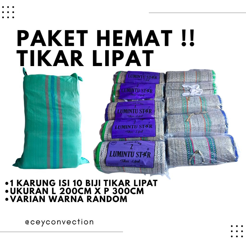 Paket Hemat Tikar Lipat 200x300 Satu Karung isi 10pcs  Tikar Lipat Lumintu