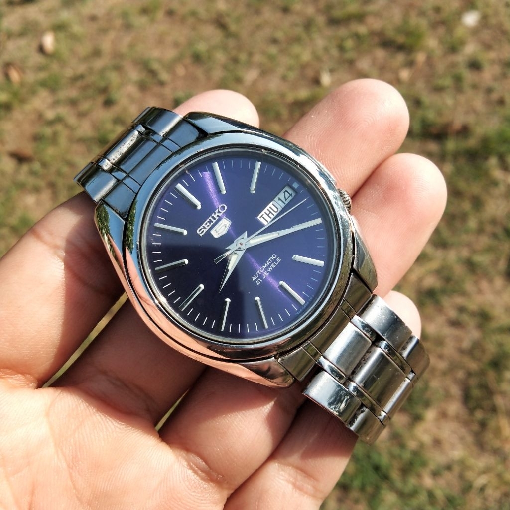 seiko 5 7s26 automatic blue dial