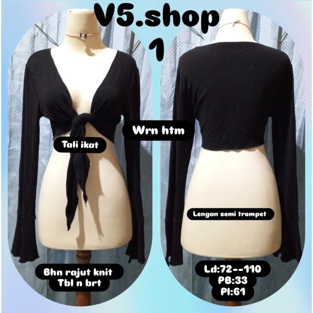 BOLERO RAJUT WANITA MURAH/R4/Luaran Rajut Jaring/Baju Crop Kekinian/Cardigan/Sweater