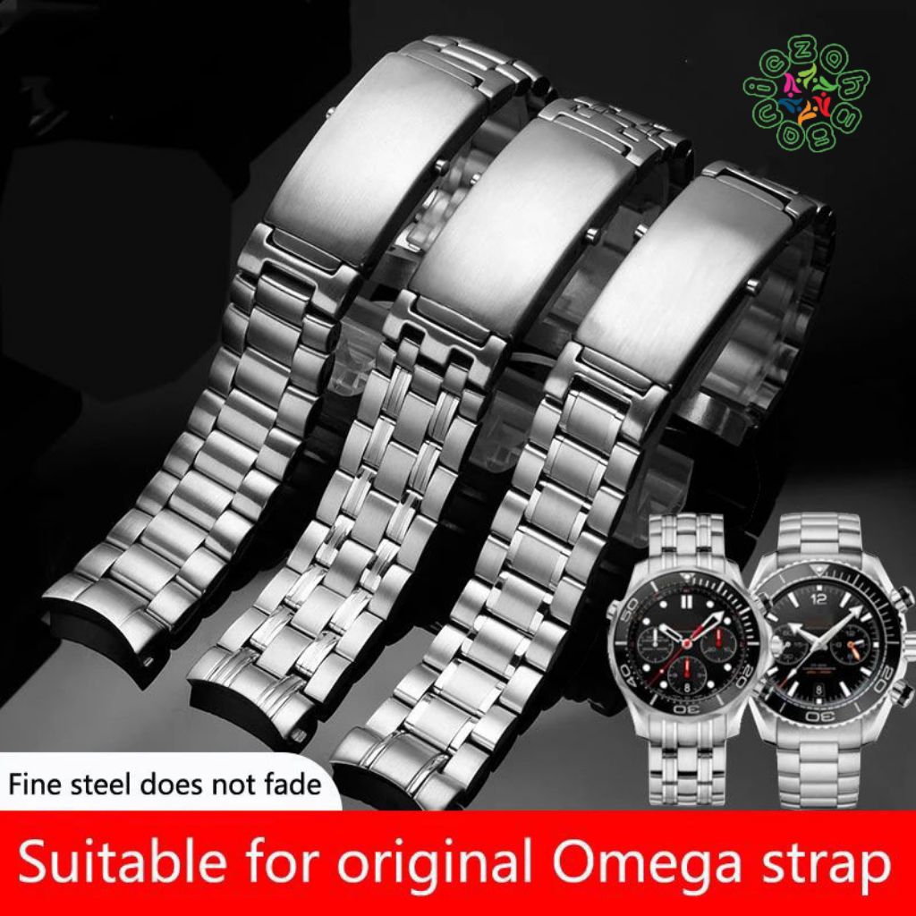Barcelet Rantai Jam Tangan Omega Sea Master 007 Rantai Steinless Steel 22mm