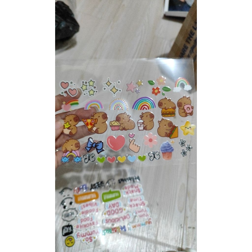 

cetak stiker UV DTF UKuran A3