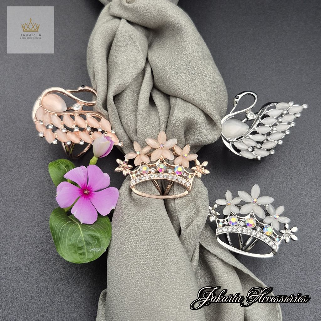 ●jkt acc● Bros Ring Premium | Aksesoris hijab | Ring hijab | Bros premium